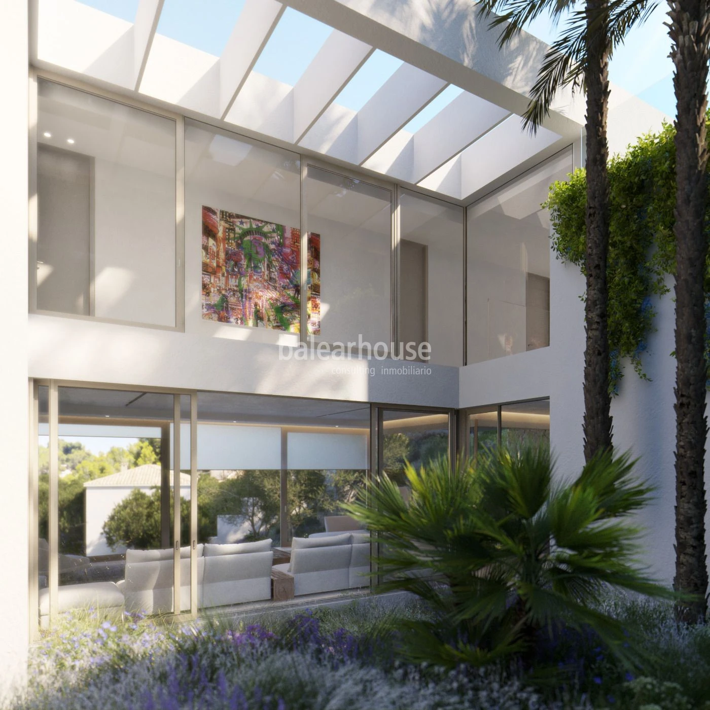 Moderne Luxusvilla im Bau mit Panoramablick in Portals