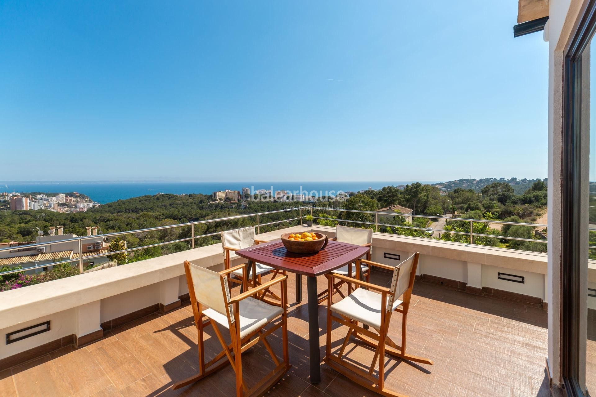 Ausgezeichnete Villa auf dem Gipfel von Génova mit spektakulärem Meerblick auf Palma.