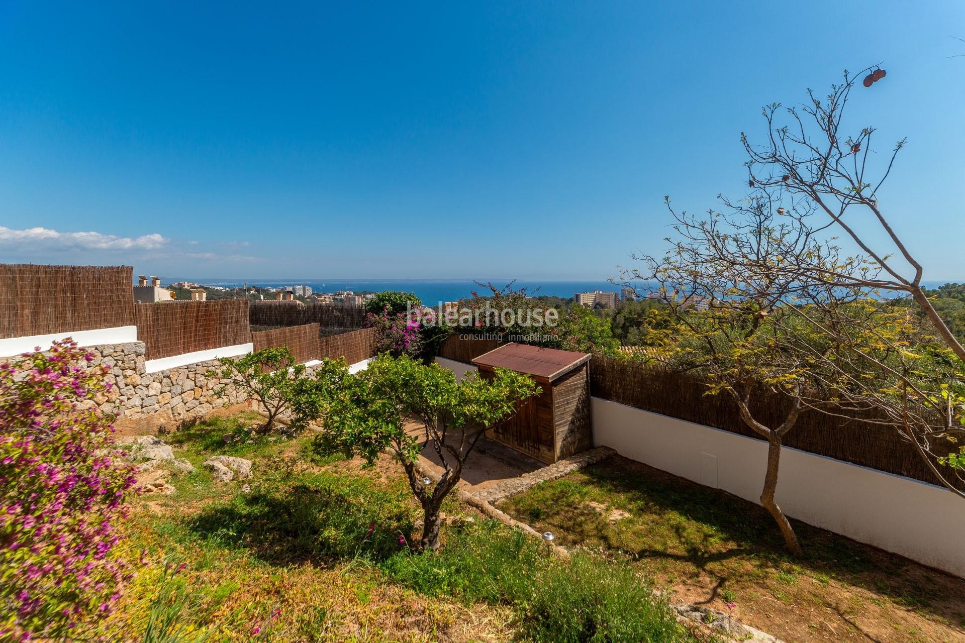 Ausgezeichnete Villa auf dem Gipfel von Génova mit spektakulärem Meerblick auf Palma.