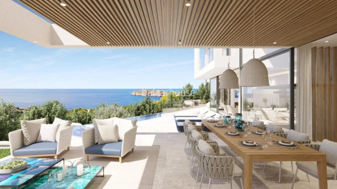 Designer villa project with spectacular sea views in exclusive residential area