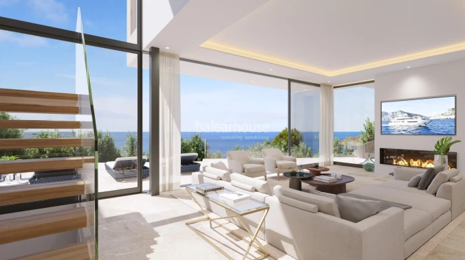 Designer villa project with spectacular sea views in exclusive residential area