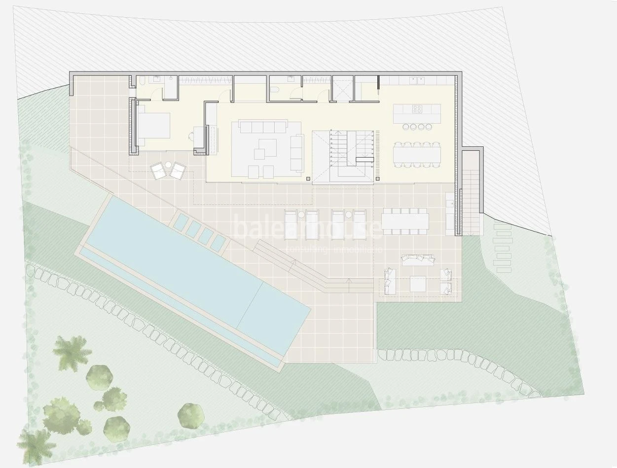 Designer villa project with spectacular sea views in exclusive residential area