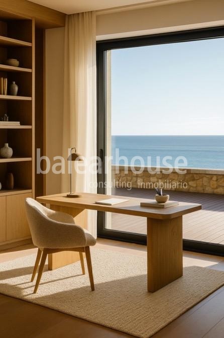 Exklusive Immobilie direkt am Meer mit großer Terrasse und direktem, privatem Zugang zum Meer.