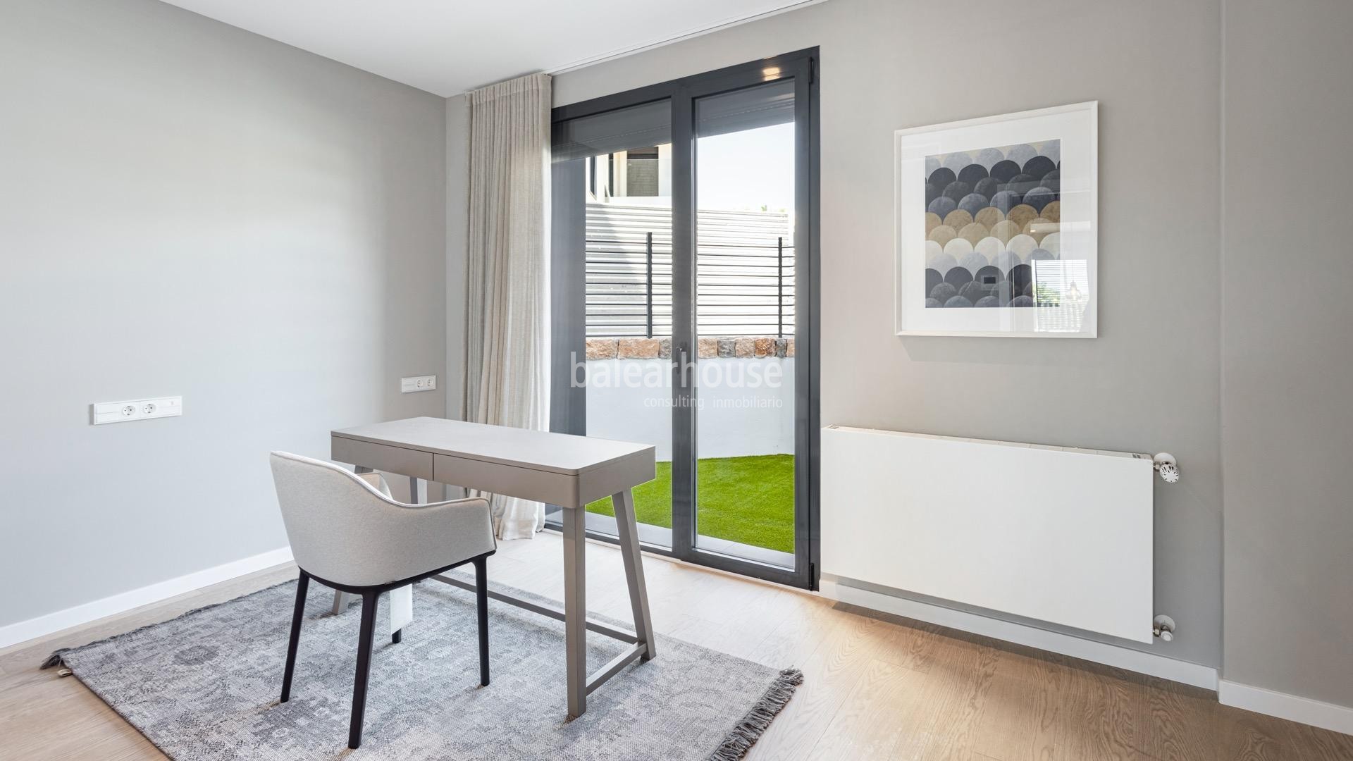 Excelente planta baja a estrenar en Palma junto al golf, con terraza y jardín privado.