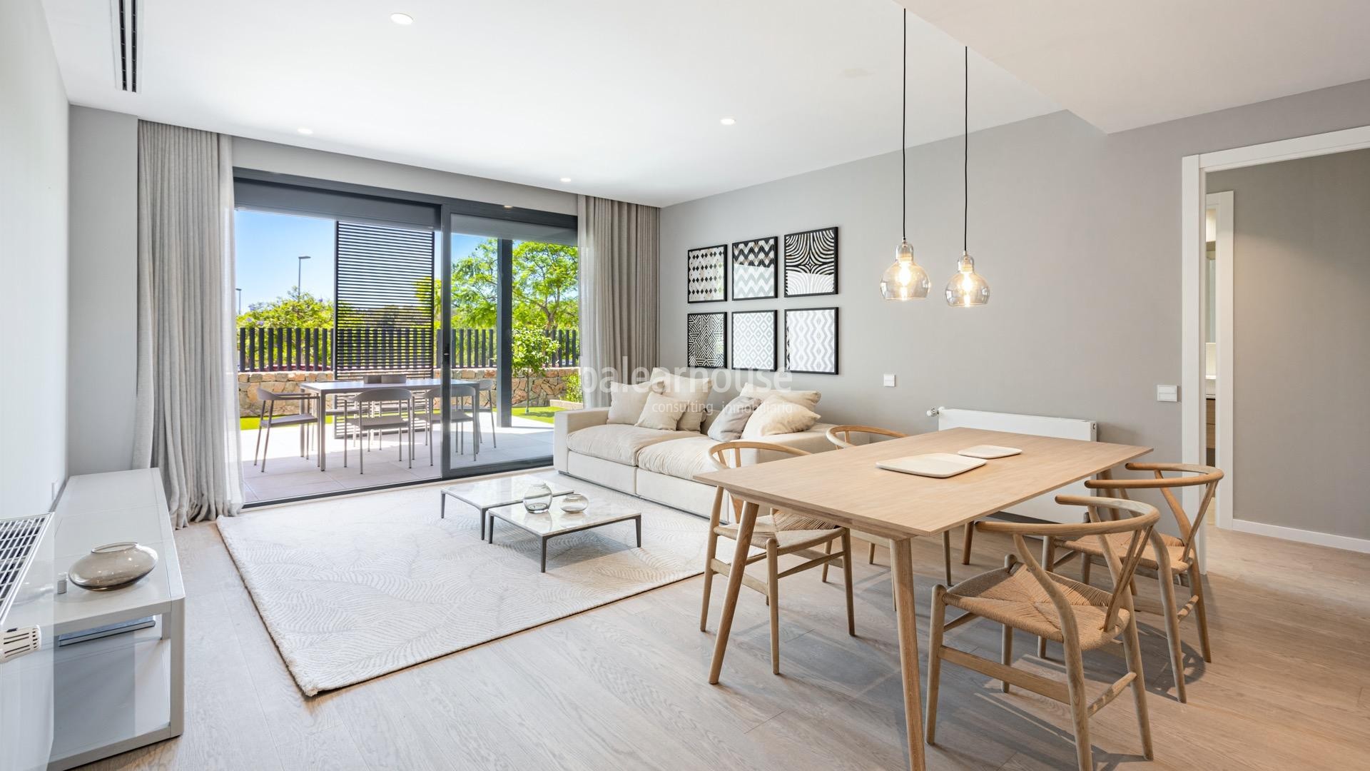 Excelente planta baja en Palma junto al golf, con terraza y jardín privado.