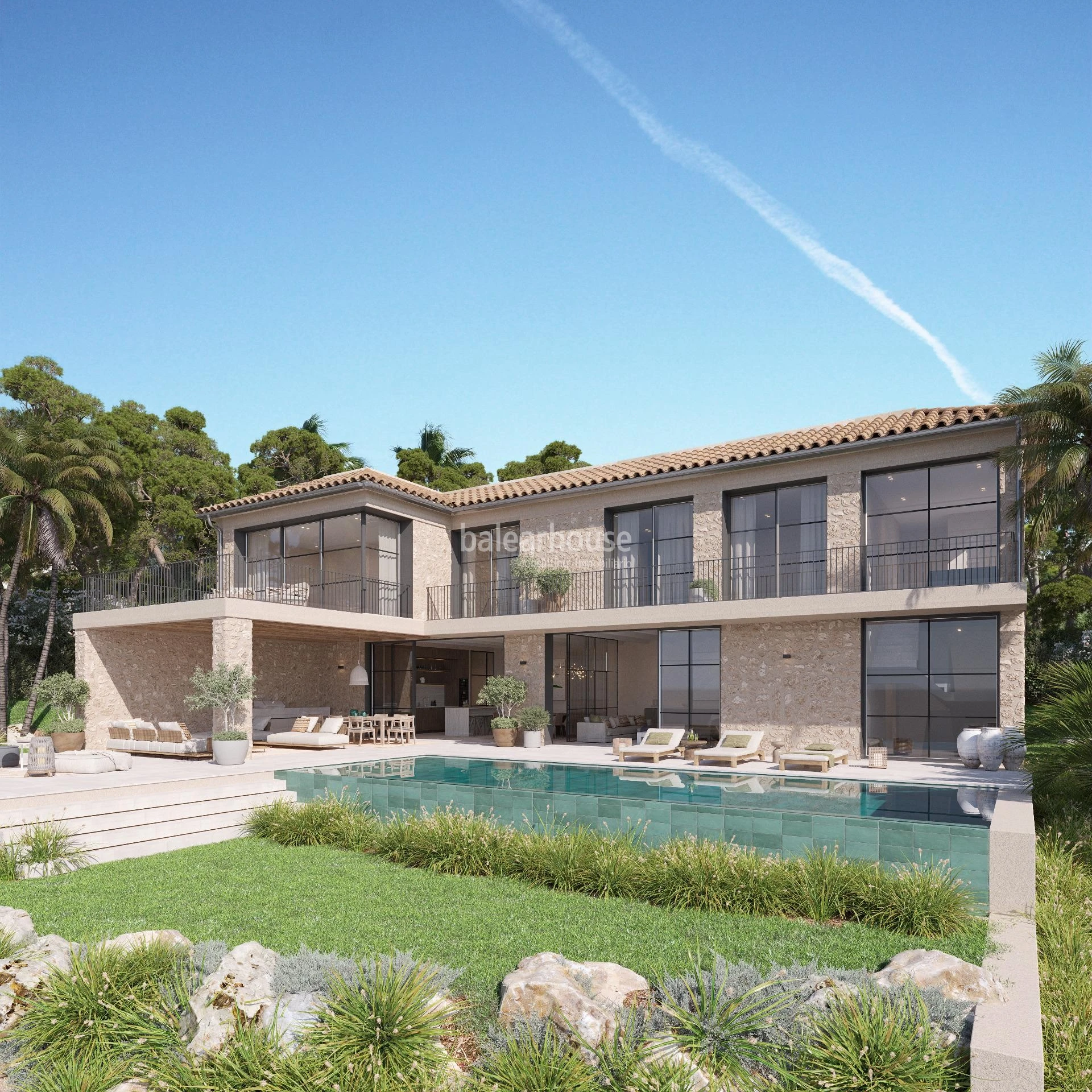 Espectacular villa moderna de estilo mediterraneo con preciosas vistas al mar en Costa den Blanes