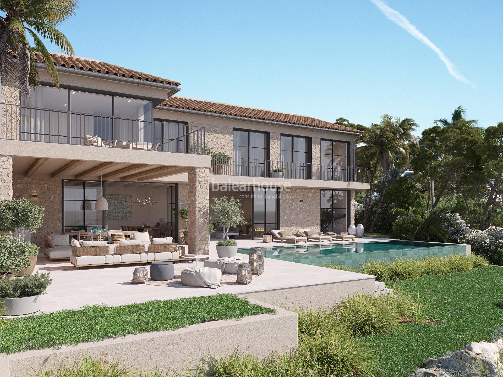 Spektakuläre moderne Villa im mediterranen Stil mit herrlichem Meerblick in Costa den Blanes