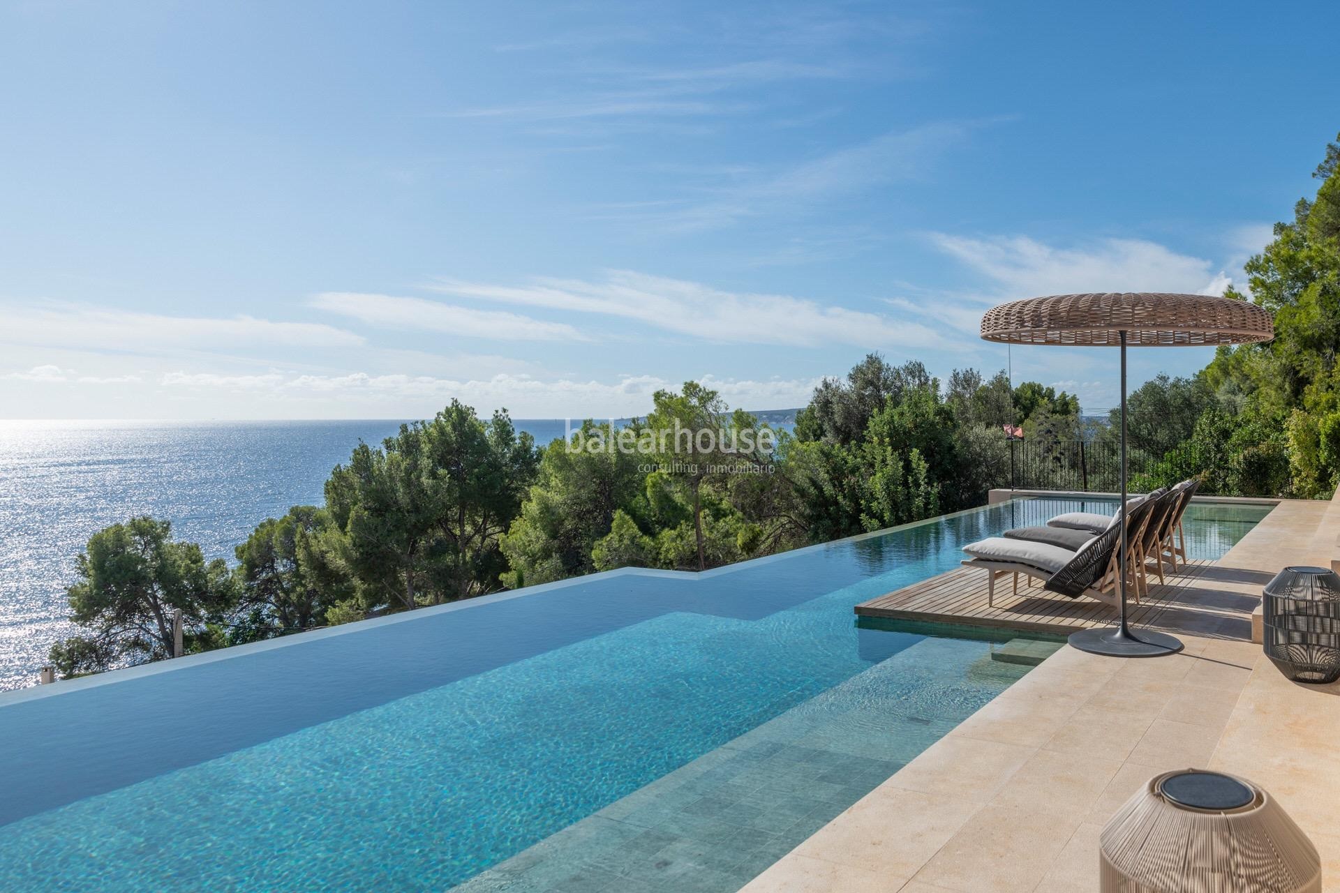 Große, neu gebaute Villa mit elegantem, modernem Design und herrlichem Meerblick.