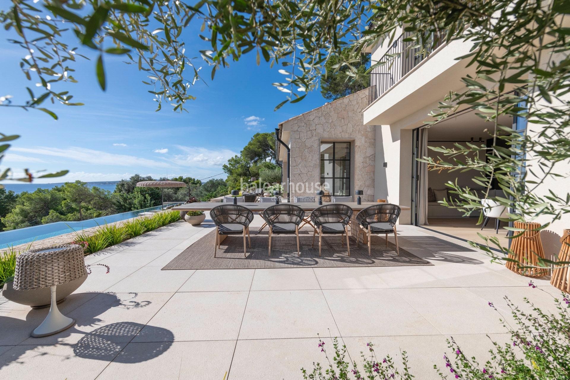 Gran villa de obra nueva con un elegante diseño contemporáneo y vistas deslumbrantes al mar.