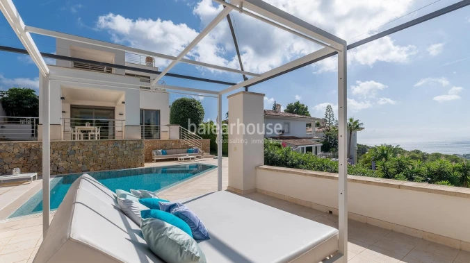 Mediterranean style villa with beautiful sea views and sunsets in Costa den Blanes
