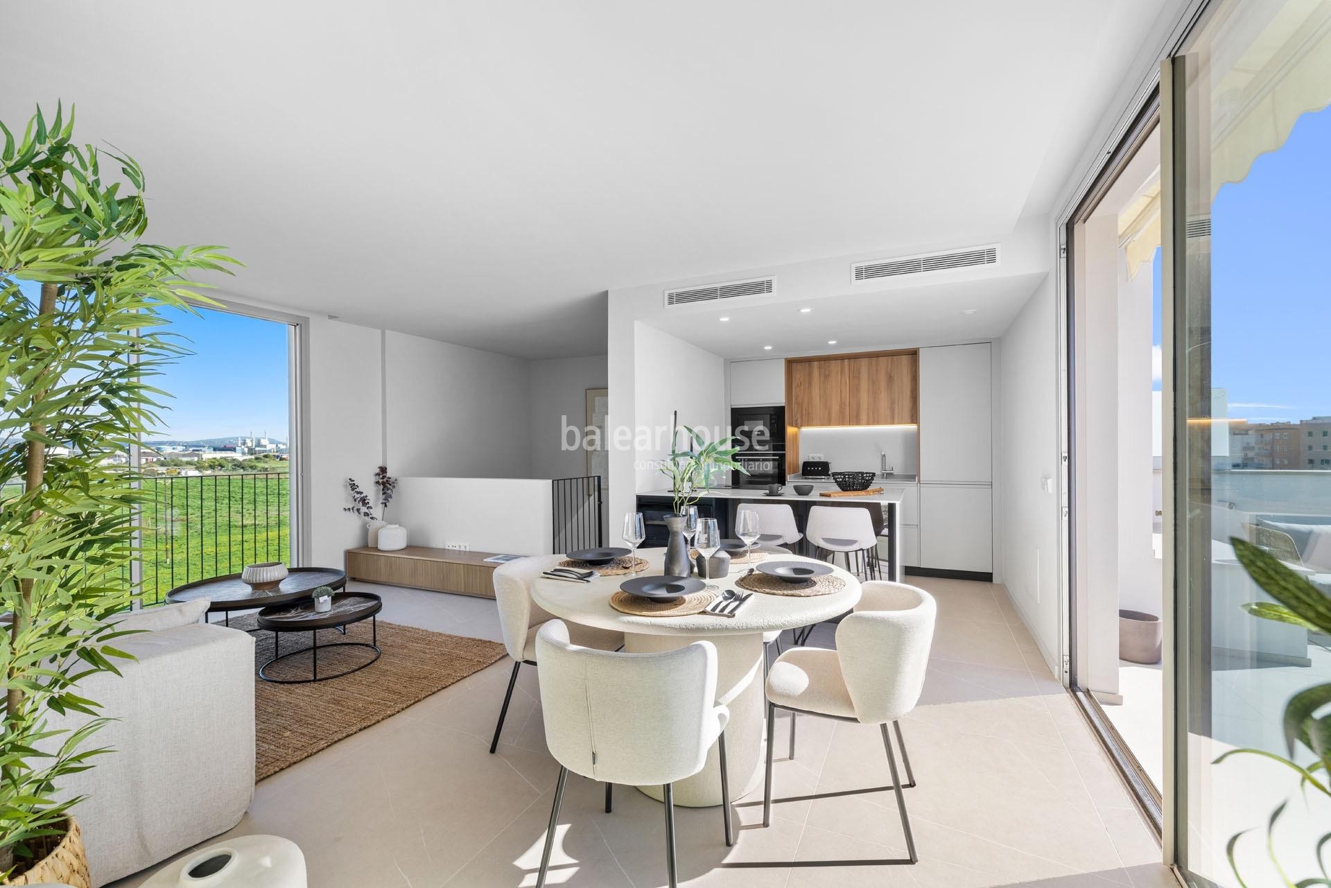 Moderno ático dúplex con gran terraza junto al Portixol muy cerca de la playa