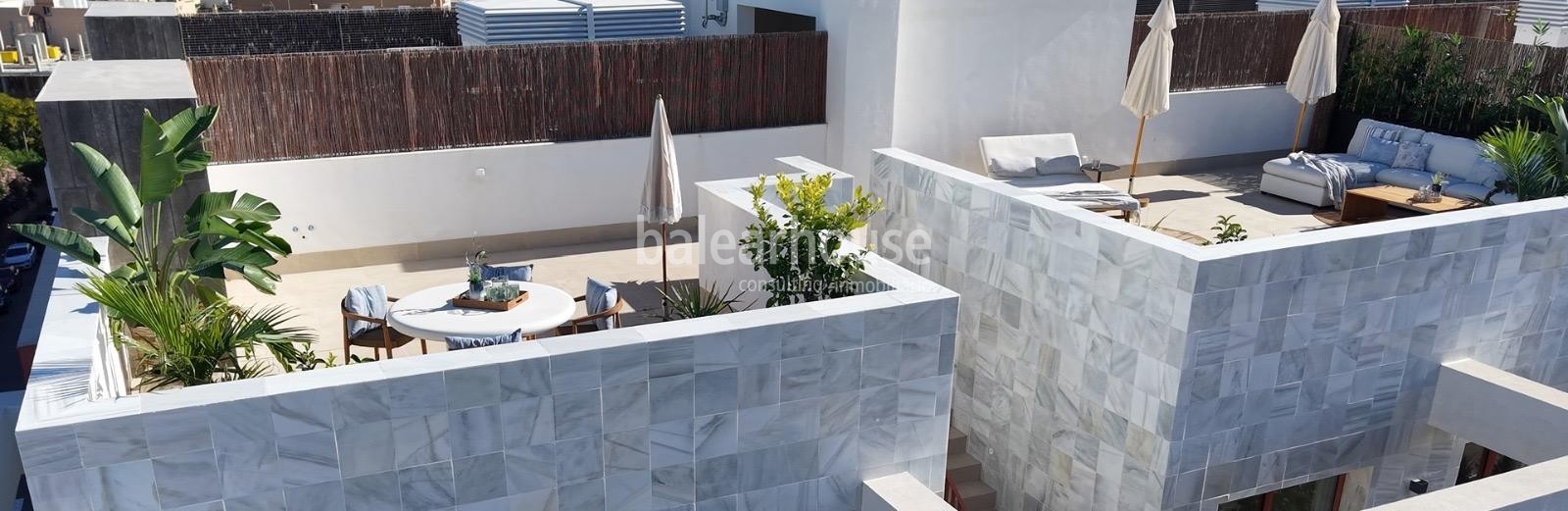 Exclusivo ático de obra nueva en Palma con una arquitectura y diseño de excepción.