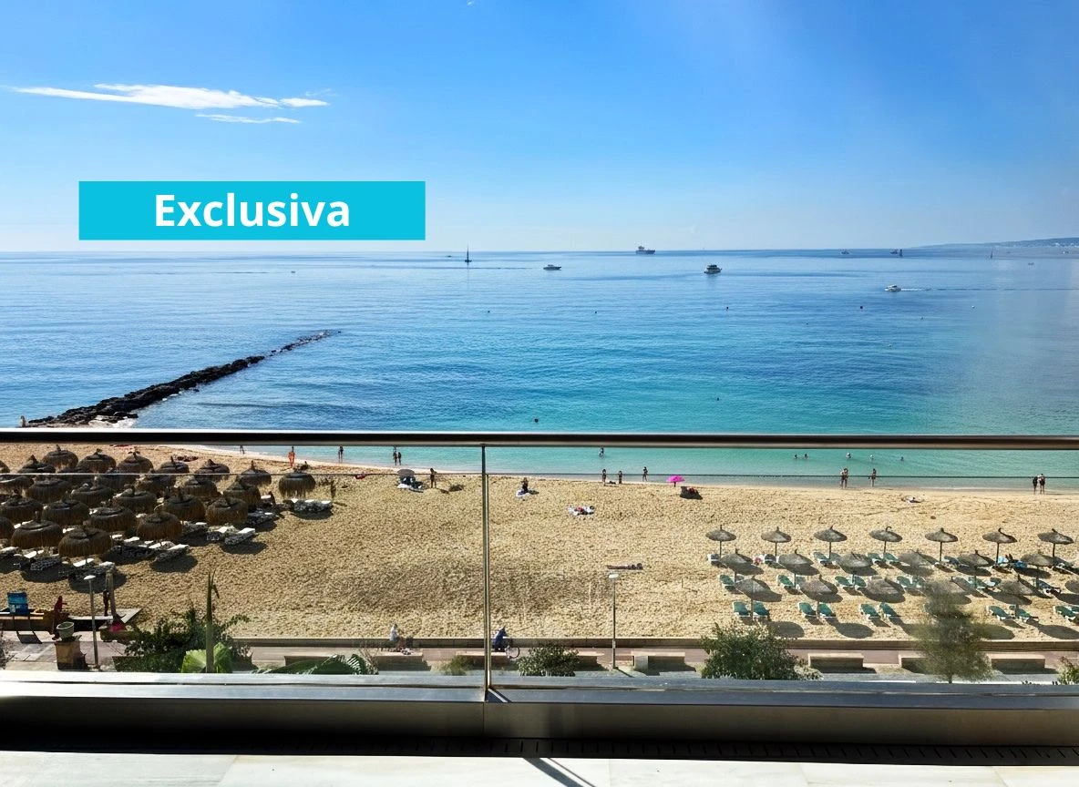 Vistas espectaculares y únicas al mar y a toda la bahía de Palma desde este gran piso en el Portixol