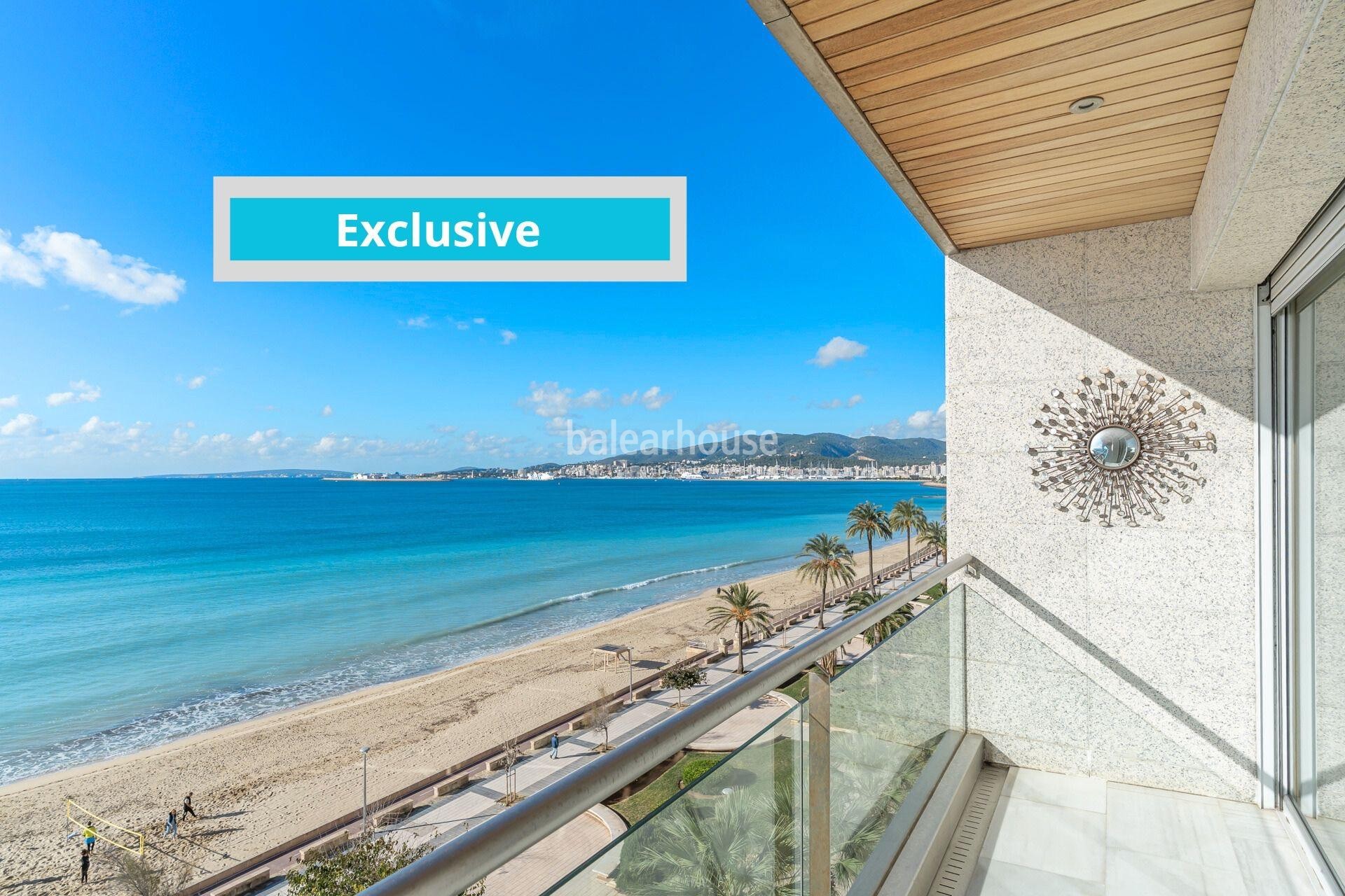 Vistas espectaculares y únicas al mar y a toda la bahía de Palma desde este gran piso en el Portixol