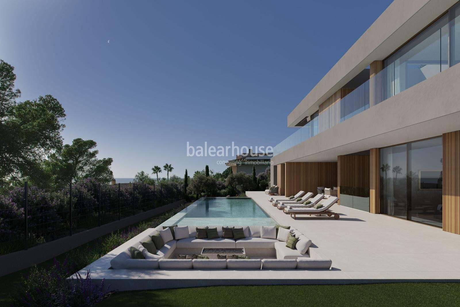 Plot with planning permission granted for the construction of a luxury villa with sea views in Nova Santa Ponsa