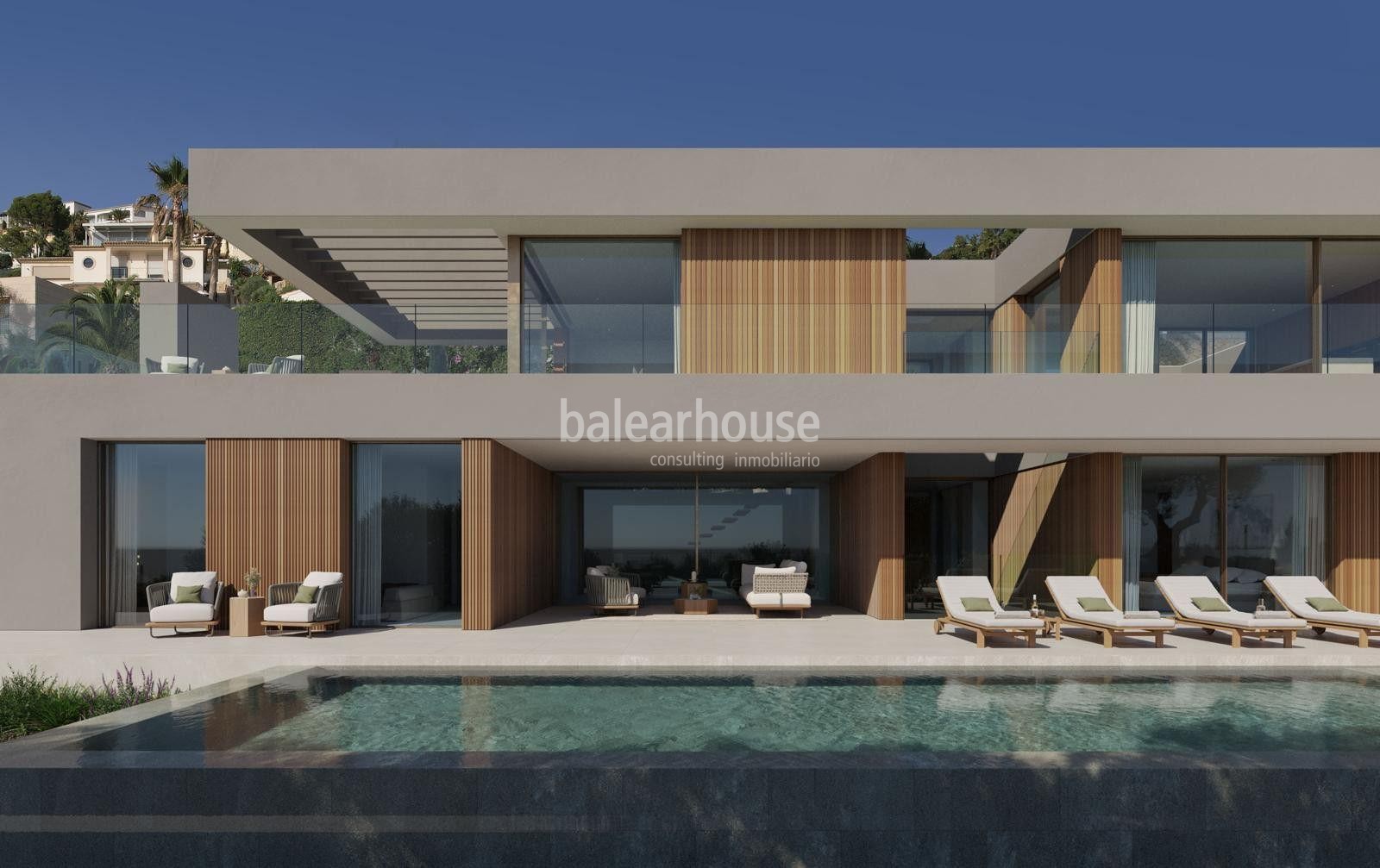 Plot with planning permission granted for the construction of a luxury villa with sea views in Nova Santa Ponsa