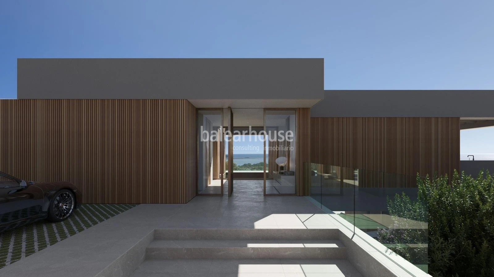 Grundstück mit Baugenehmigung für den Bau einer Luxusvilla mit Meerblick in Nova Santa Ponsa
