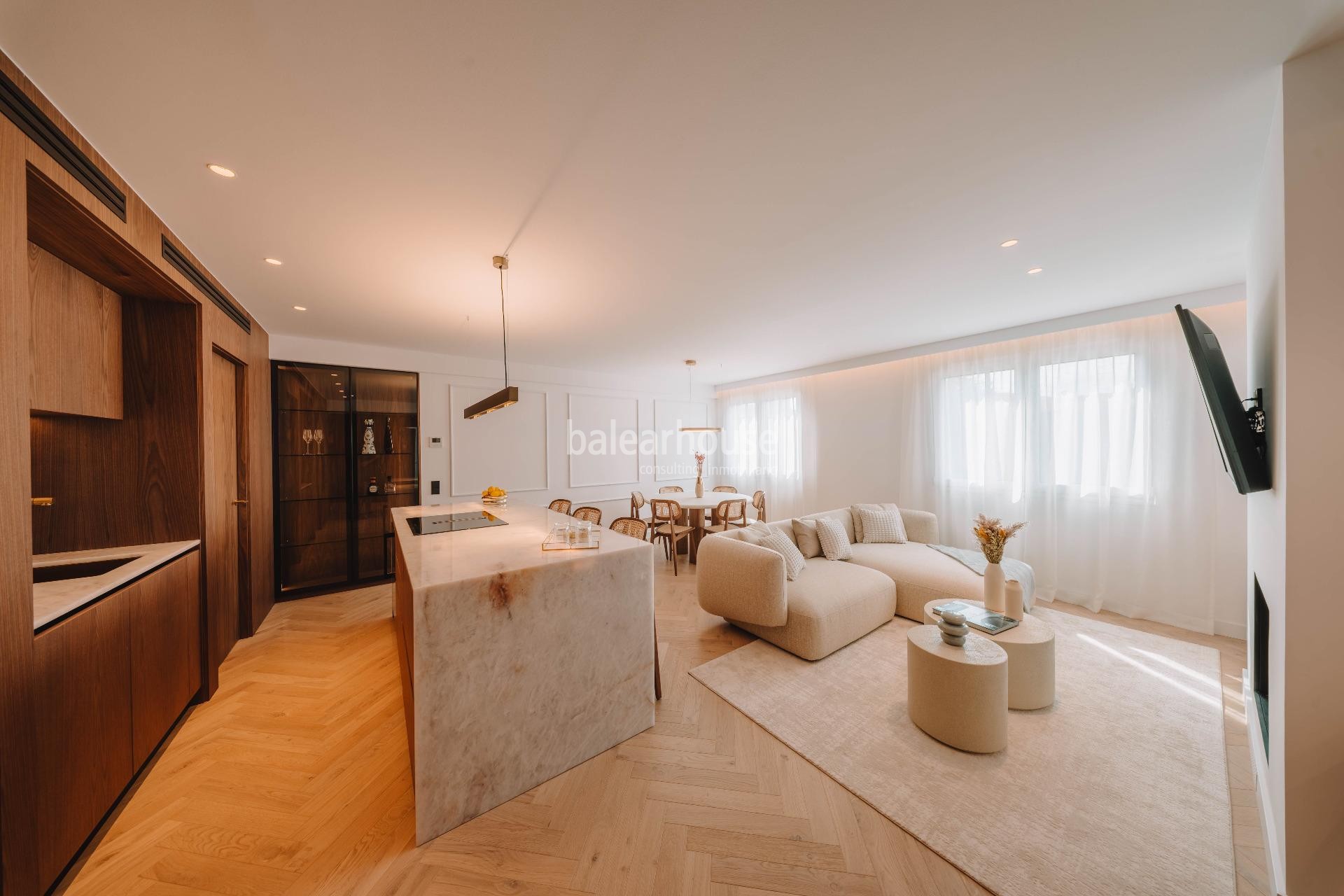 Un refugio urbano de elegancia en este piso situado en el corazón de Palma