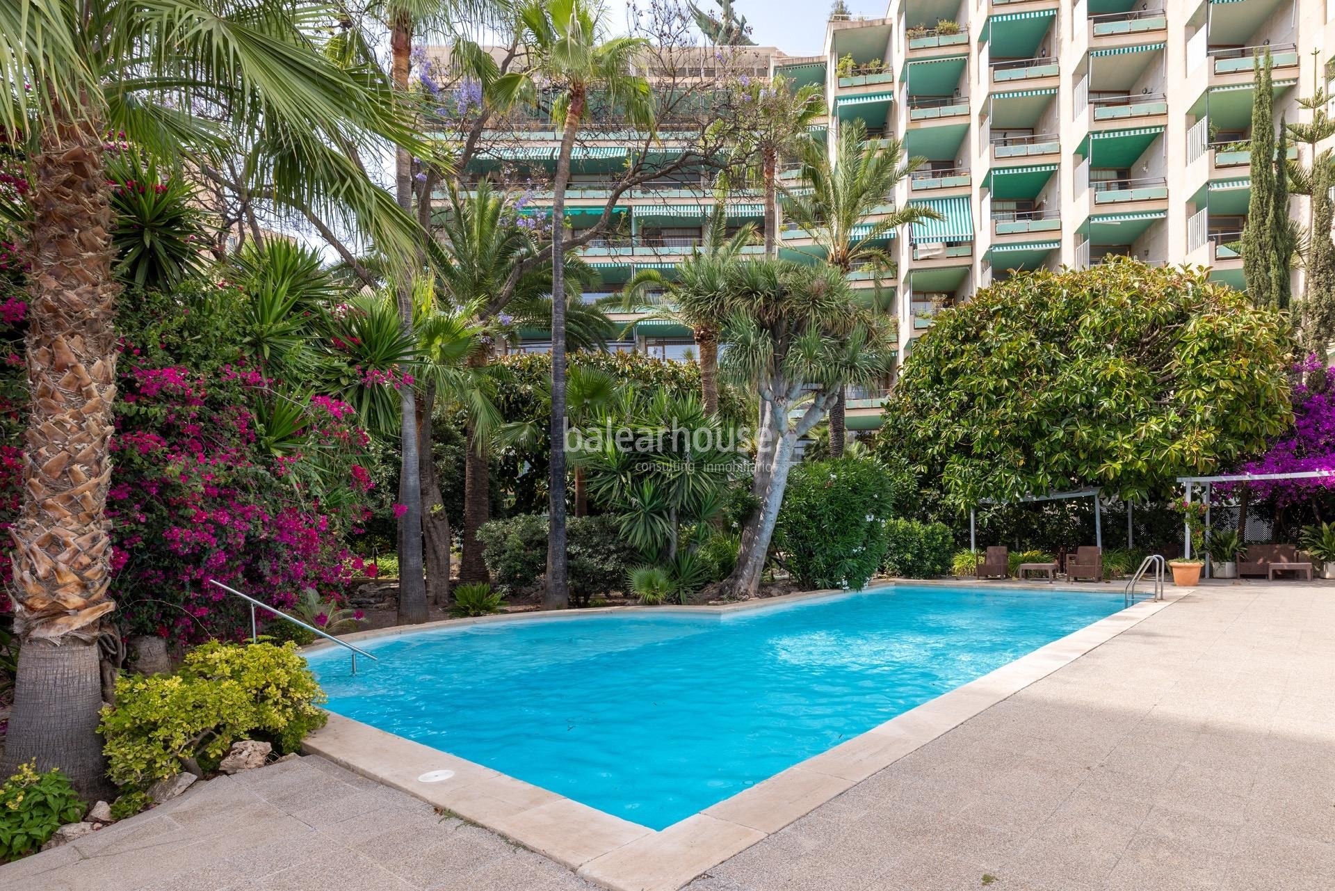 Spektakuläre Wohnung am Paseo Marítimo de Palma: Geräumigkeit mit herrlichen Außenterrassen mit Blick auf das Meer