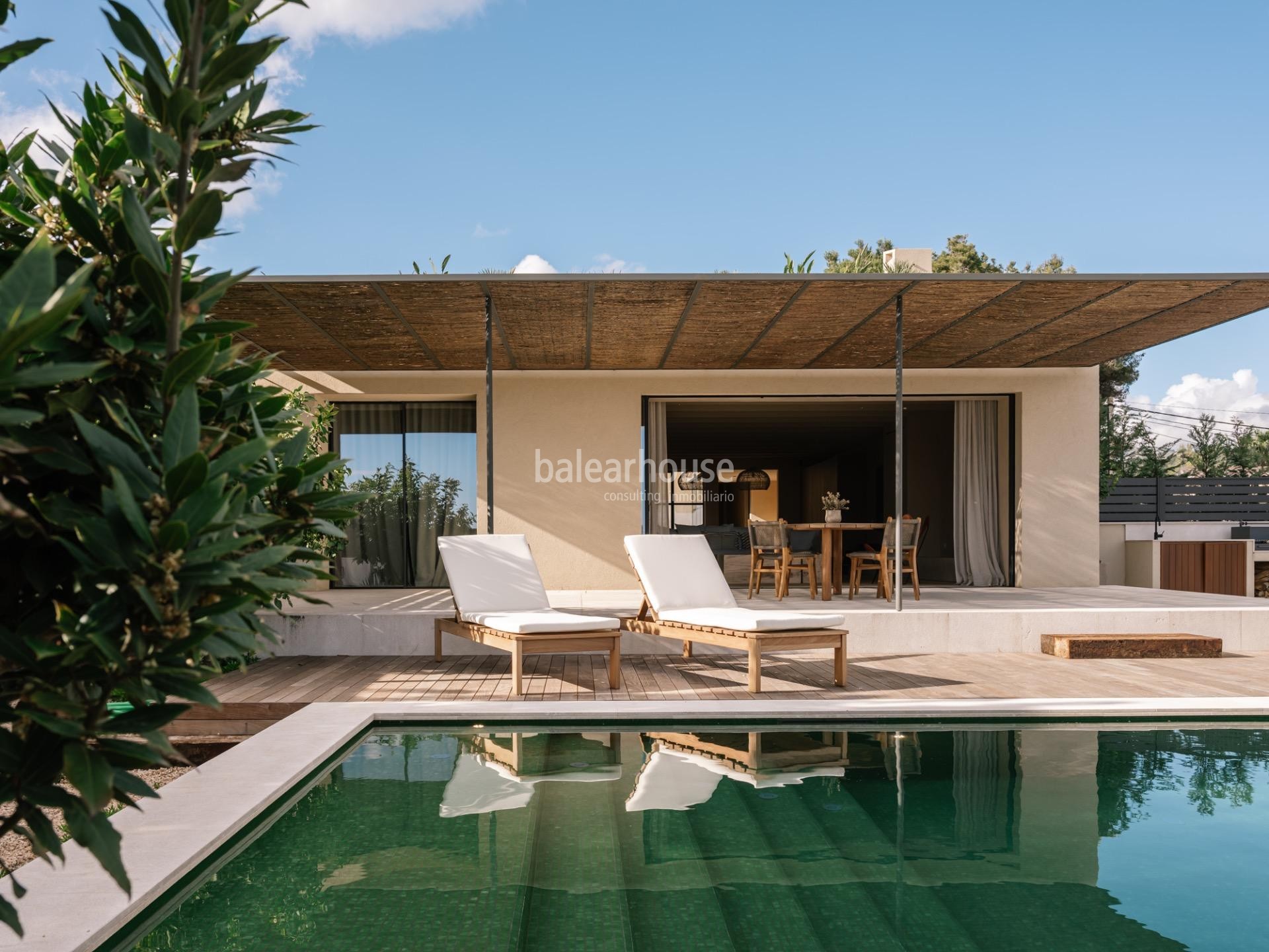 Beautiful newly built finca in Establiments with terraces, swimming pool and premium finishes