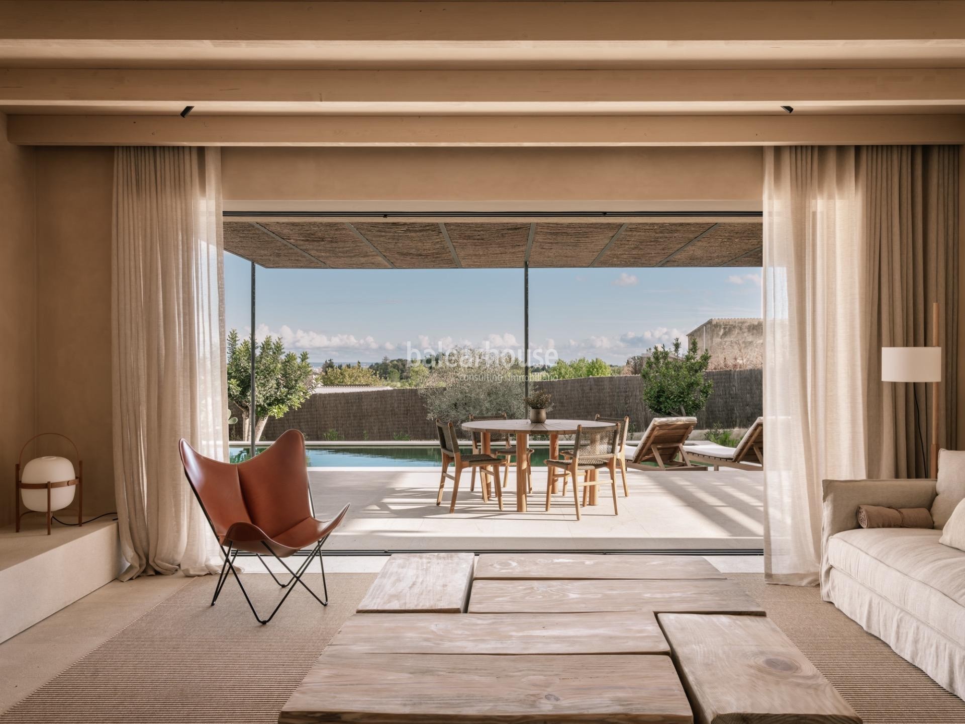 Beautiful newly built finca in Establiments with terraces, swimming pool and premium finishes