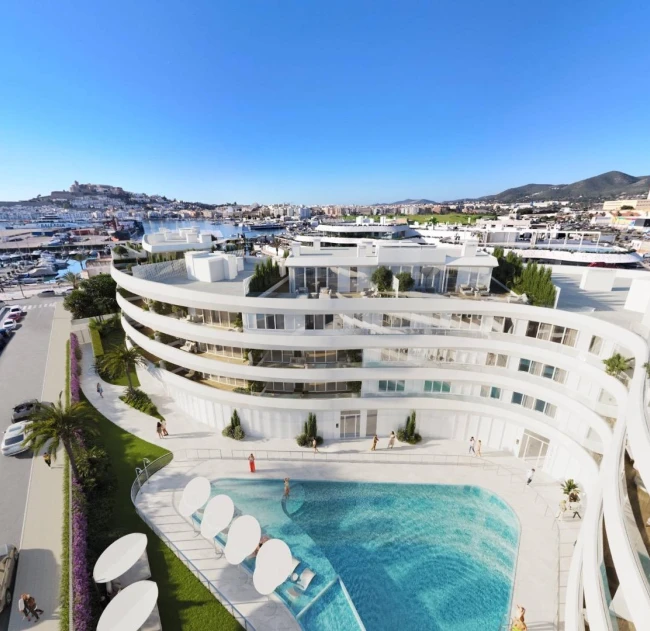 Exclusive residential development offering breathtaking sea views in Marina Botafoch, Ibiza