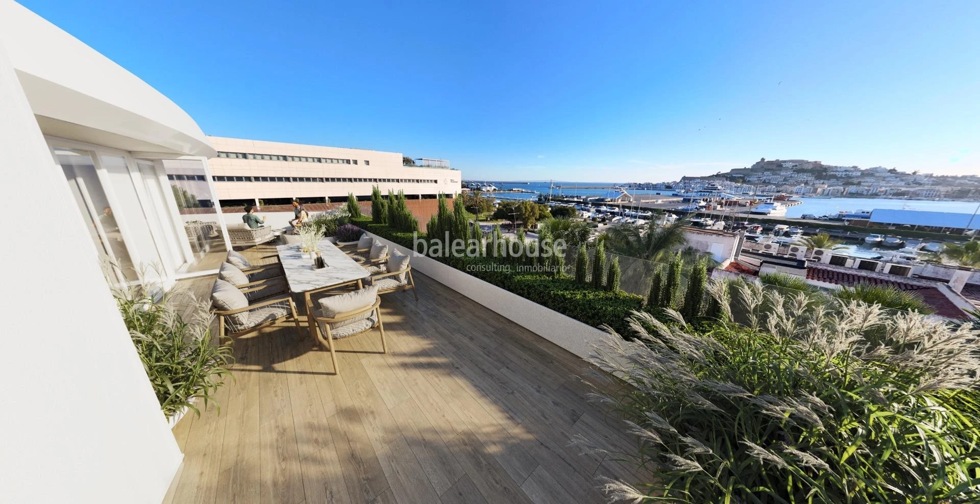 Exclusive residential development offering breathtaking sea views in Marina Botafoch, Ibiza