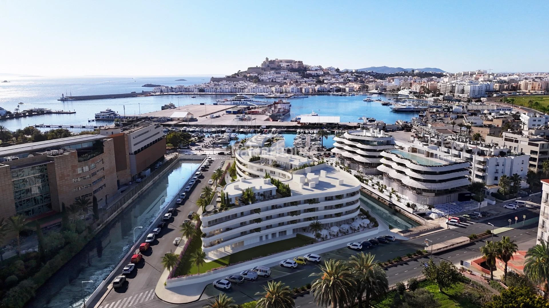 Exclusive residential development offering breathtaking sea views in Marina Botafoch, Ibiza