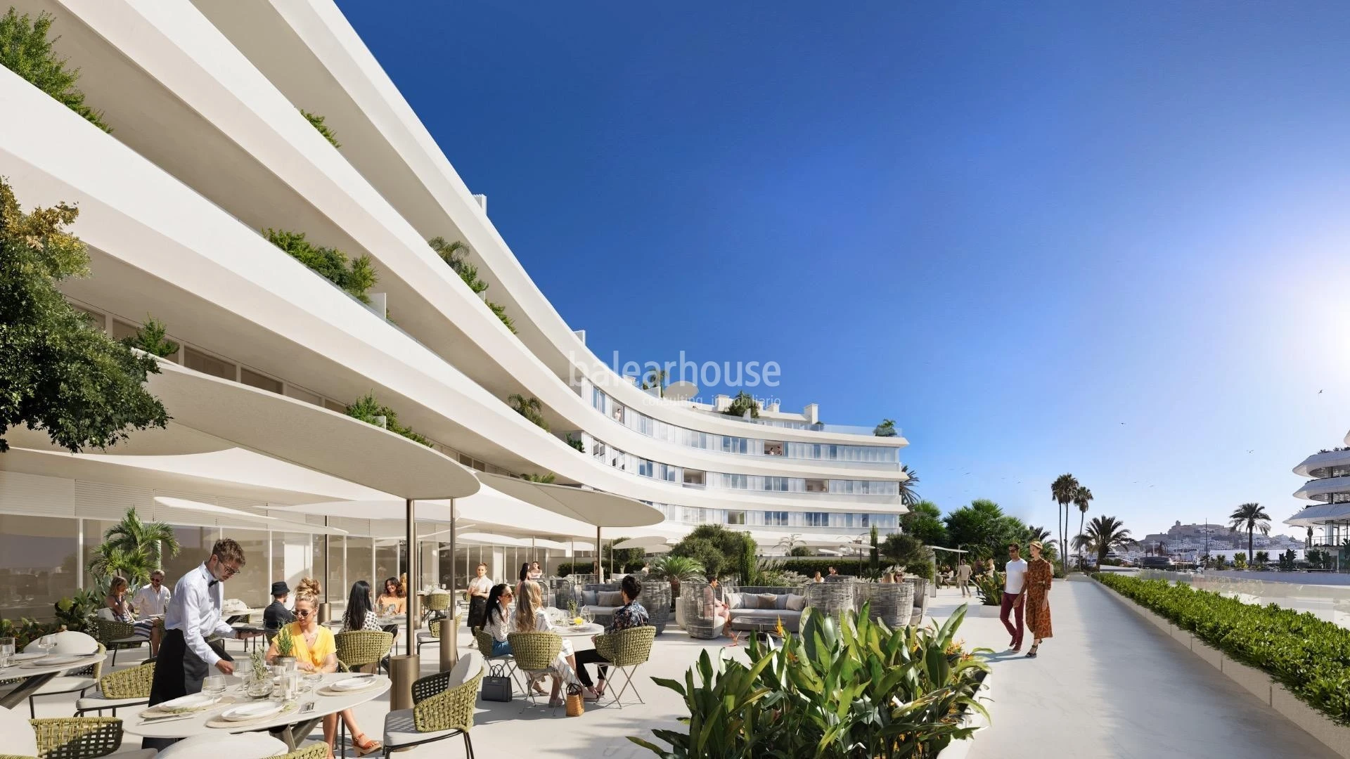 Exclusivos áticos y viviendas de obra nueva en Ibiza con privilegiadas vistas al puerto y al mar