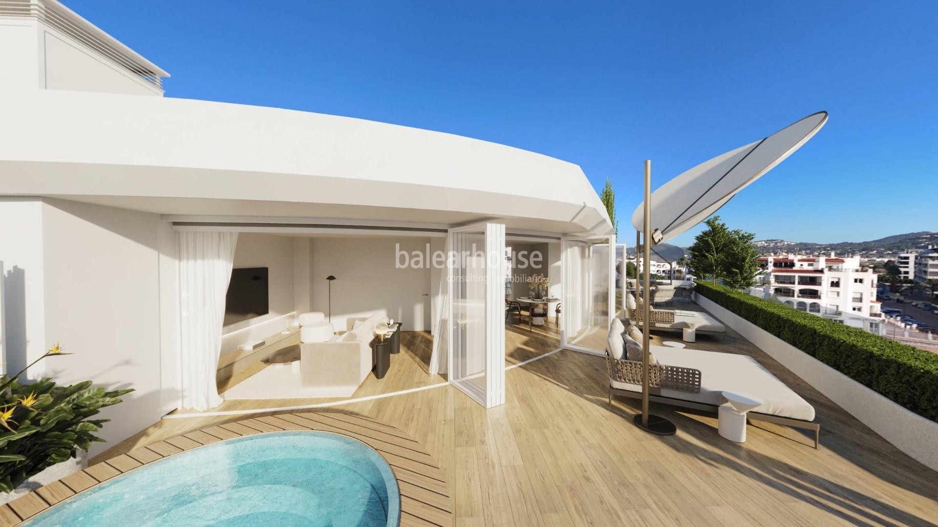 Exclusive Penthouses and New-Build Residences in Ibiza with Privileged Views of the Harbor and the Sea