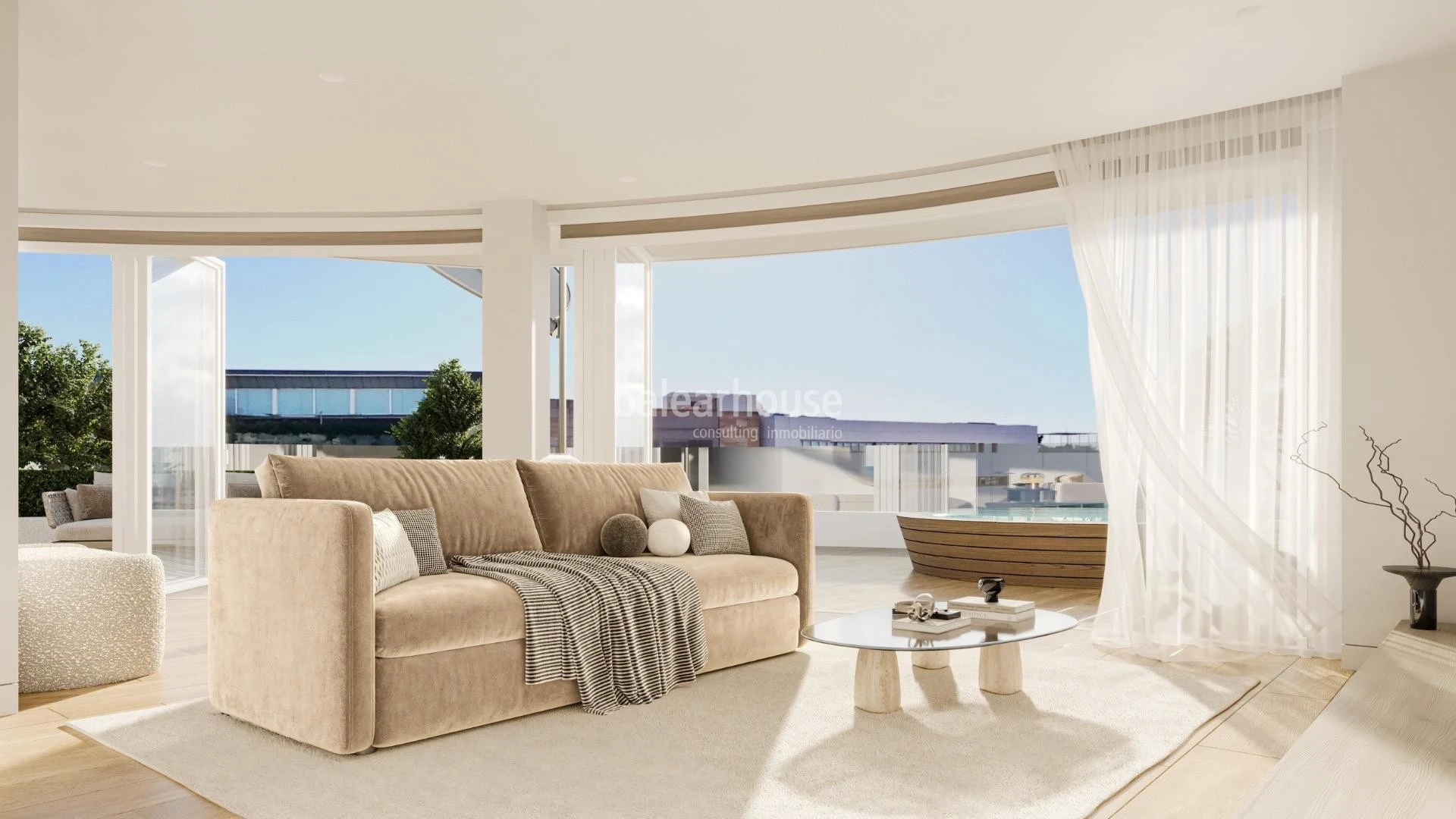 Exclusivos áticos y viviendas de obra nueva en Ibiza con privilegiadas vistas al puerto y al mar