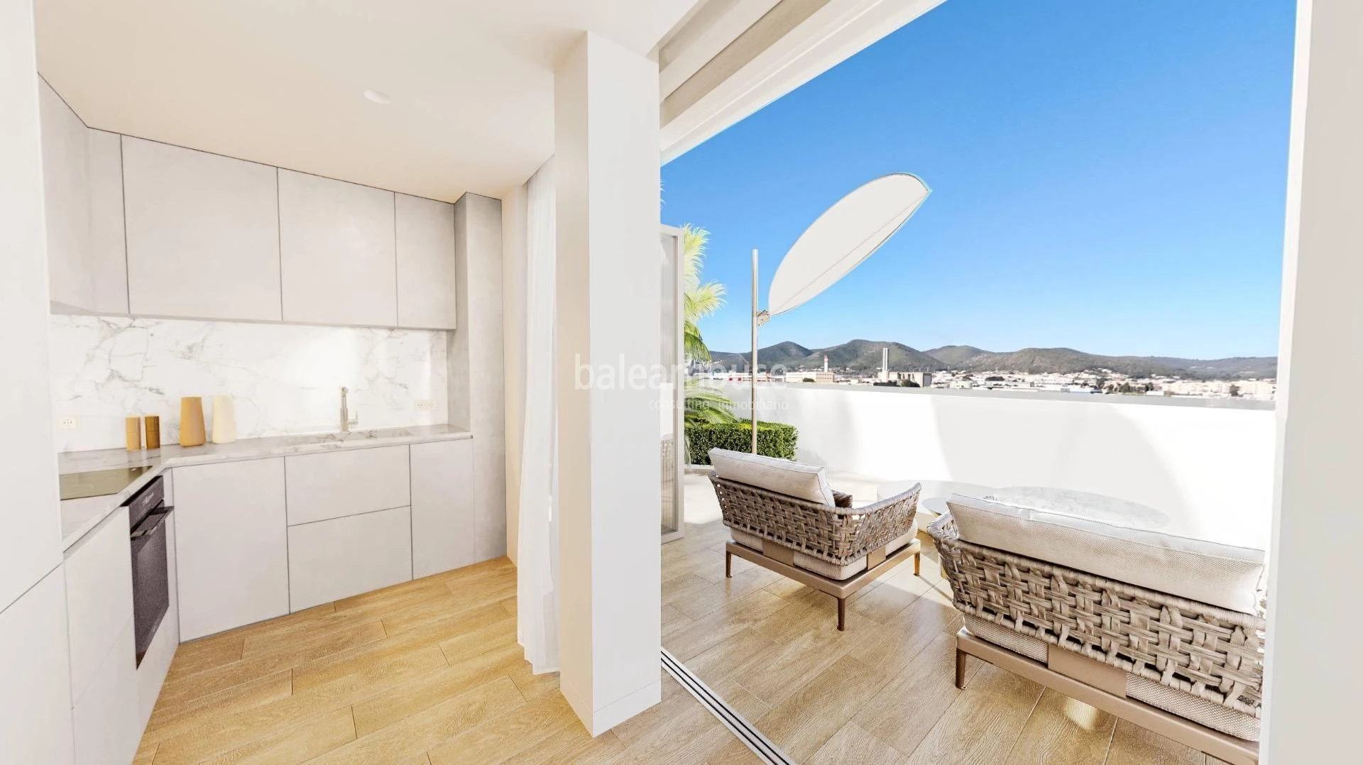 Exclusivos áticos y viviendas de obra nueva en Ibiza con privilegiadas vistas al puerto y al mar