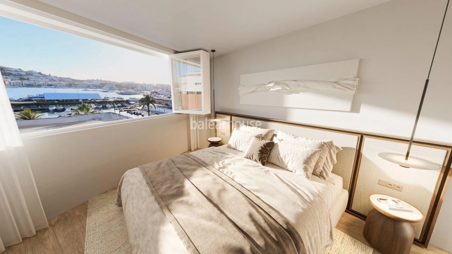 Exclusivos áticos y viviendas de obra nueva en Ibiza con privilegiadas vistas al puerto y al mar