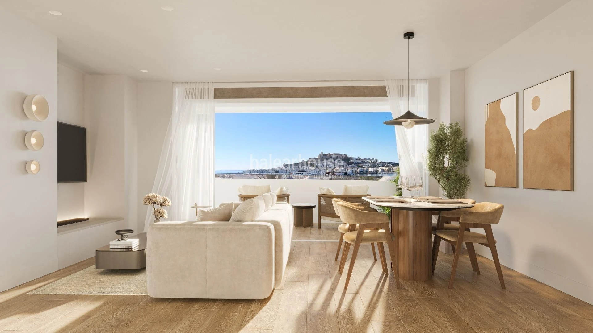 Exclusivos áticos y viviendas de obra nueva en Ibiza con privilegiadas vistas al puerto y al mar