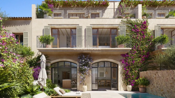 Traditionell inspirierte Häuser mit modernen Linien, Garten, Pool und privilegiertem Blick auf die Tramuntana