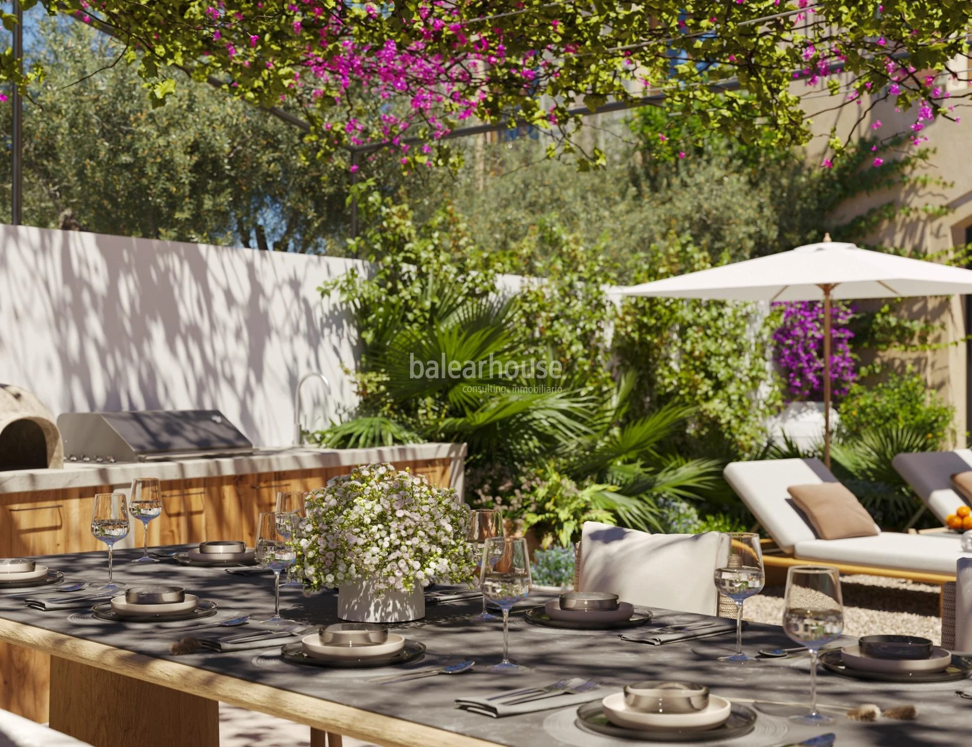 Casas de inspiración tradicional y líneas actuales con jardín, piscina y privilegiadas vistas a la Tramuntana