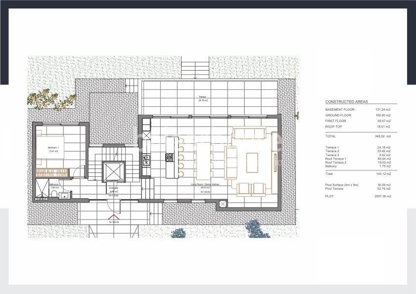 Contemporary and sustainable design with panoramic terraces and views of the Tramuntana