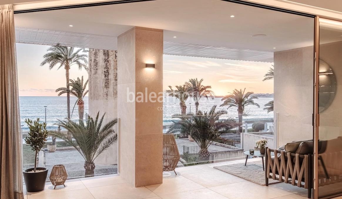 Premium-Design, lichtdurchflutete Räume und edle Materialien direkt am Meer in Portixol