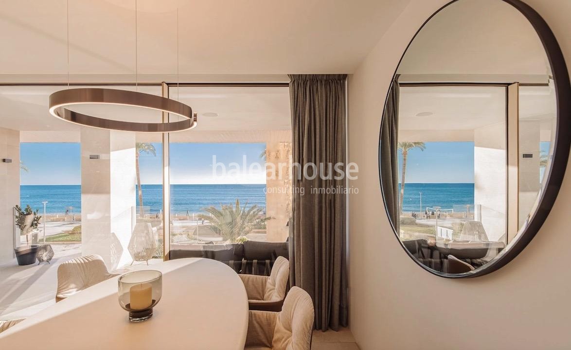 Premium-Design, lichtdurchflutete Räume und edle Materialien direkt am Meer in Portixol
