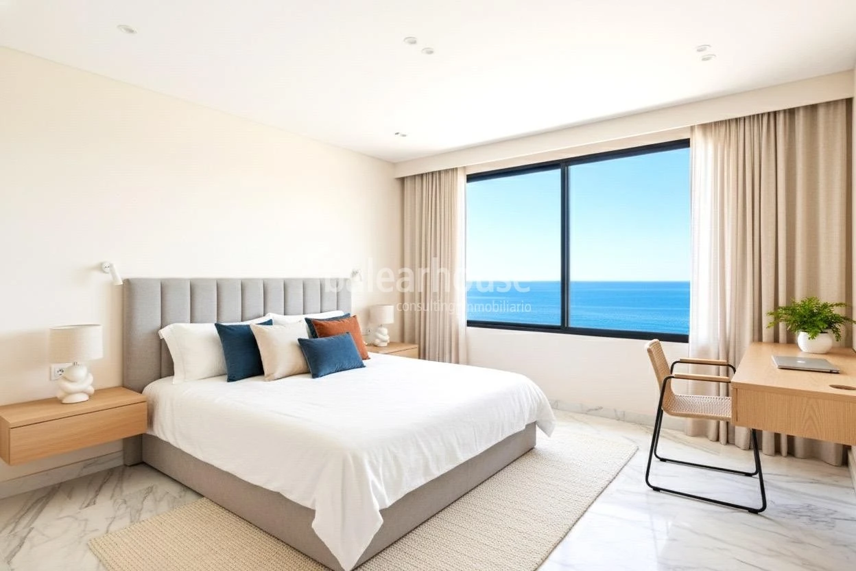 Fabelhafte Wohnung in erster Meereslinie in Portixol mit beeindruckendem Blick auf das Meer und die gesamte Bucht von Palma