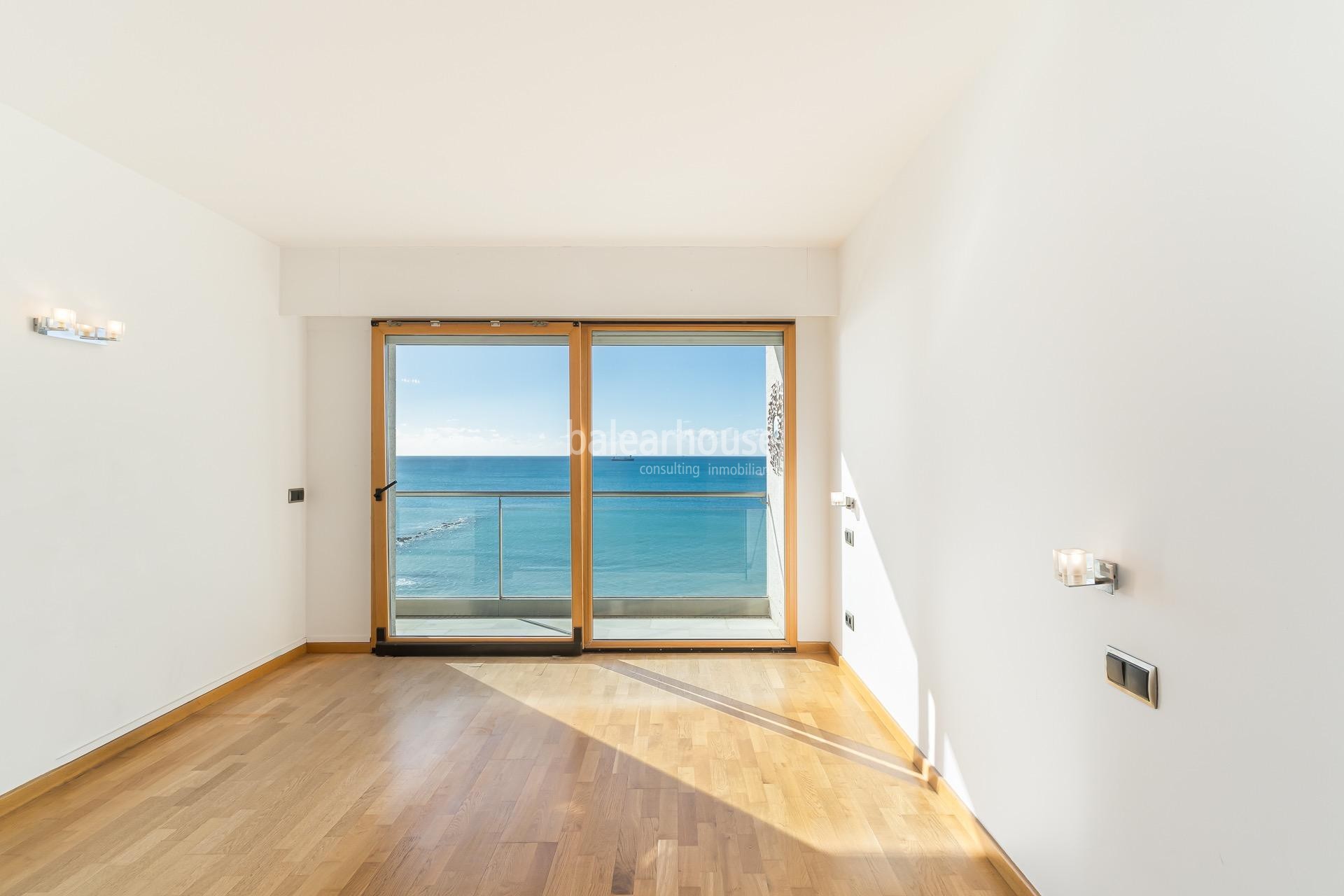 Vistas espectaculares y únicas al mar y a toda la bahía de Palma desde este gran piso en el Portixol