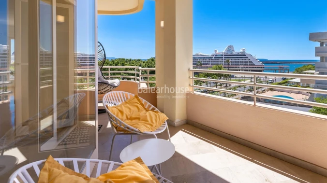 o Lichtdurchflutete Wohnung mit Panoramablick auf die Bucht von Palma