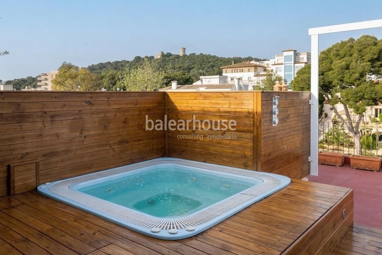 Ático dúplex en Son Armadans con espectacular terraza y fabulosas vistas al Castillo de Bellver