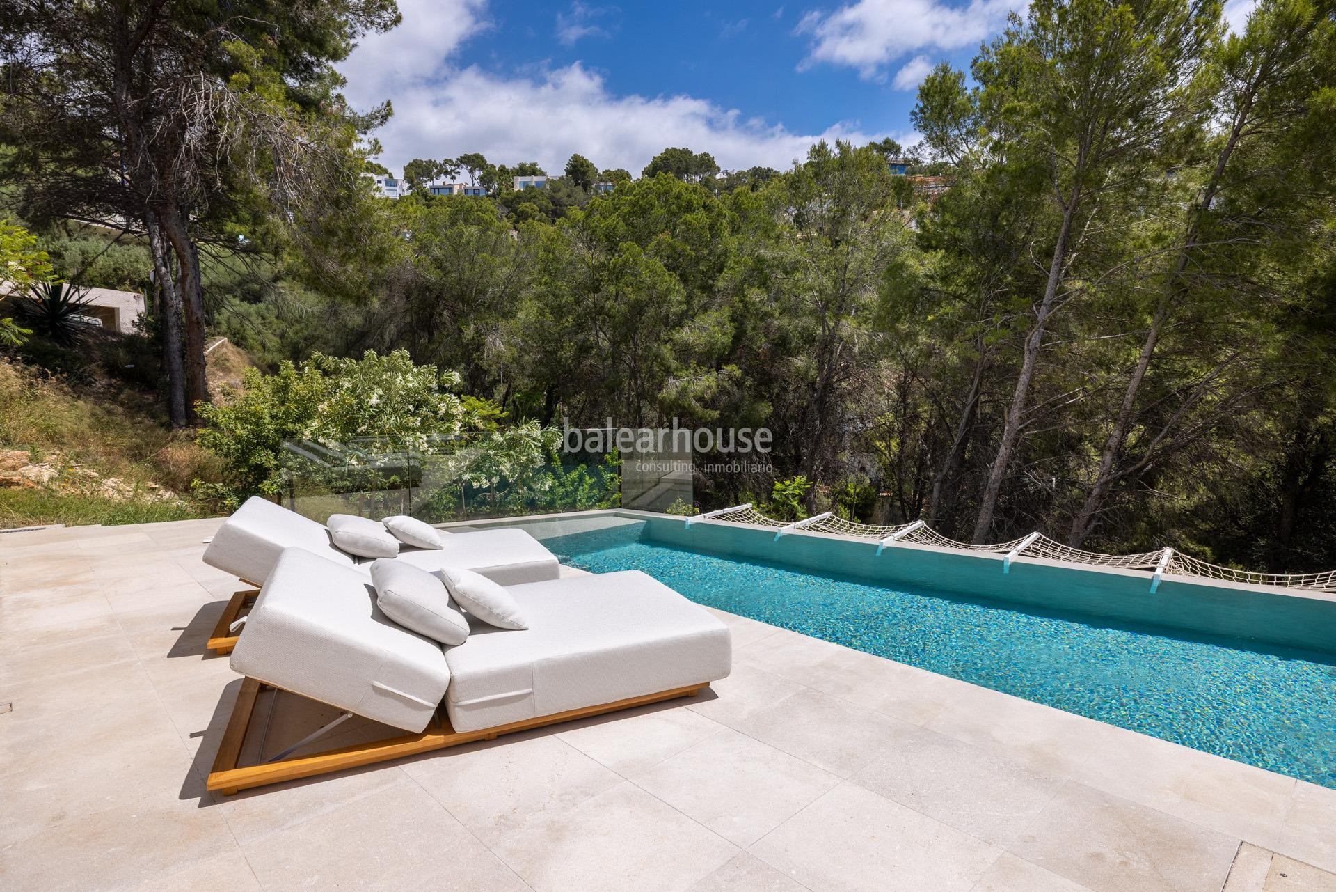 Contemporary new build villa in Costa d'en Blanes with beautiful views that reach to the sea