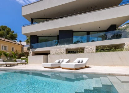 Contemporary new build villa in Costa d'en Blanes with beautiful views that reach to the sea