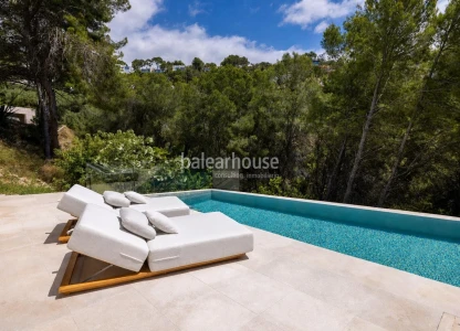 Contemporary new build villa in Costa d'en Blanes with beautiful views that reach to the sea