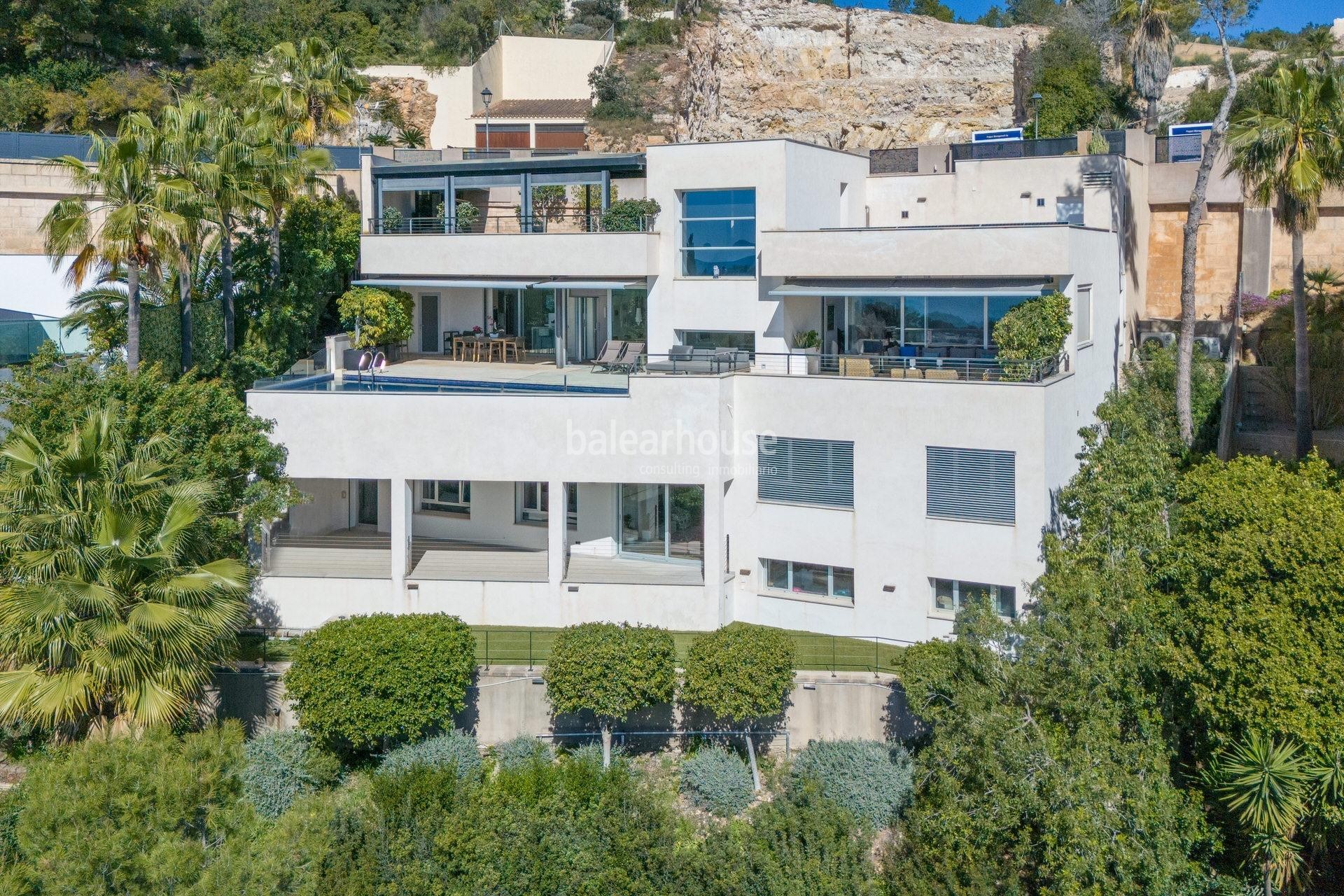 Außergewöhnliche Villa mit Panoramablick auf das Meer und die grüne Umgebung von Bendinat