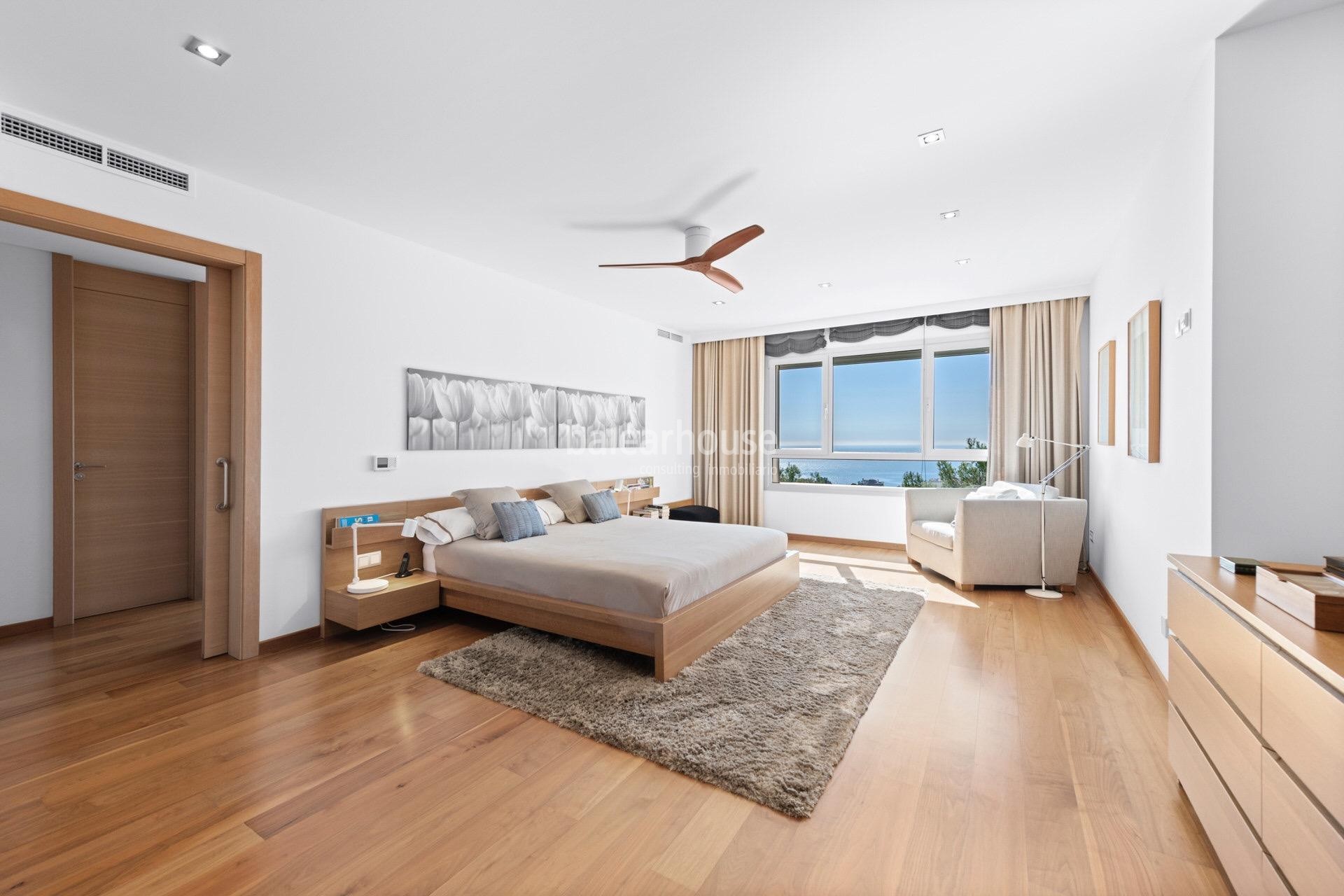 Außergewöhnliche Villa mit Panoramablick auf das Meer und die grüne Umgebung von Bendinat