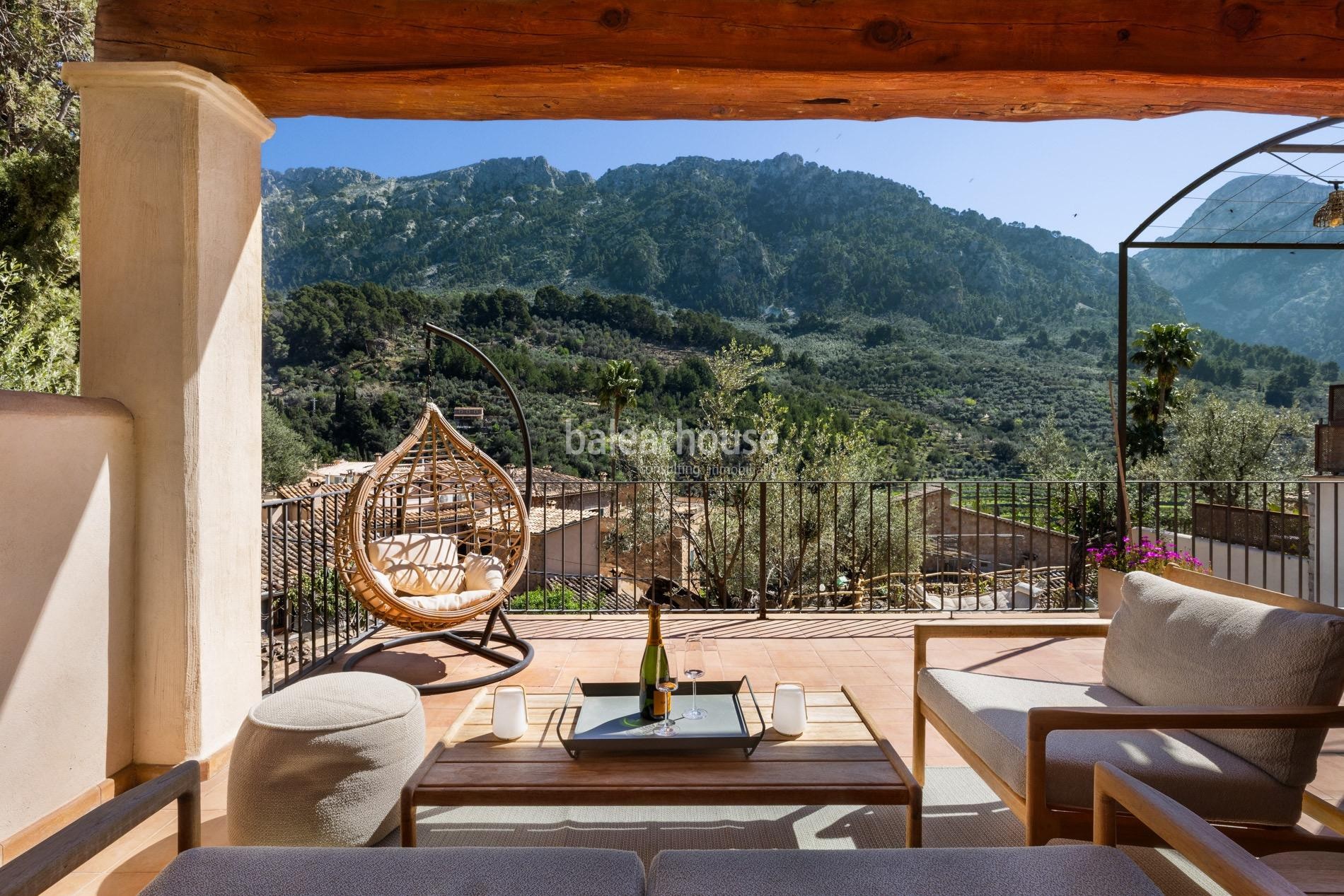 Charmantes Natursteinhaus in Fornalutx mit spektakulärem Tramuntana-Blick