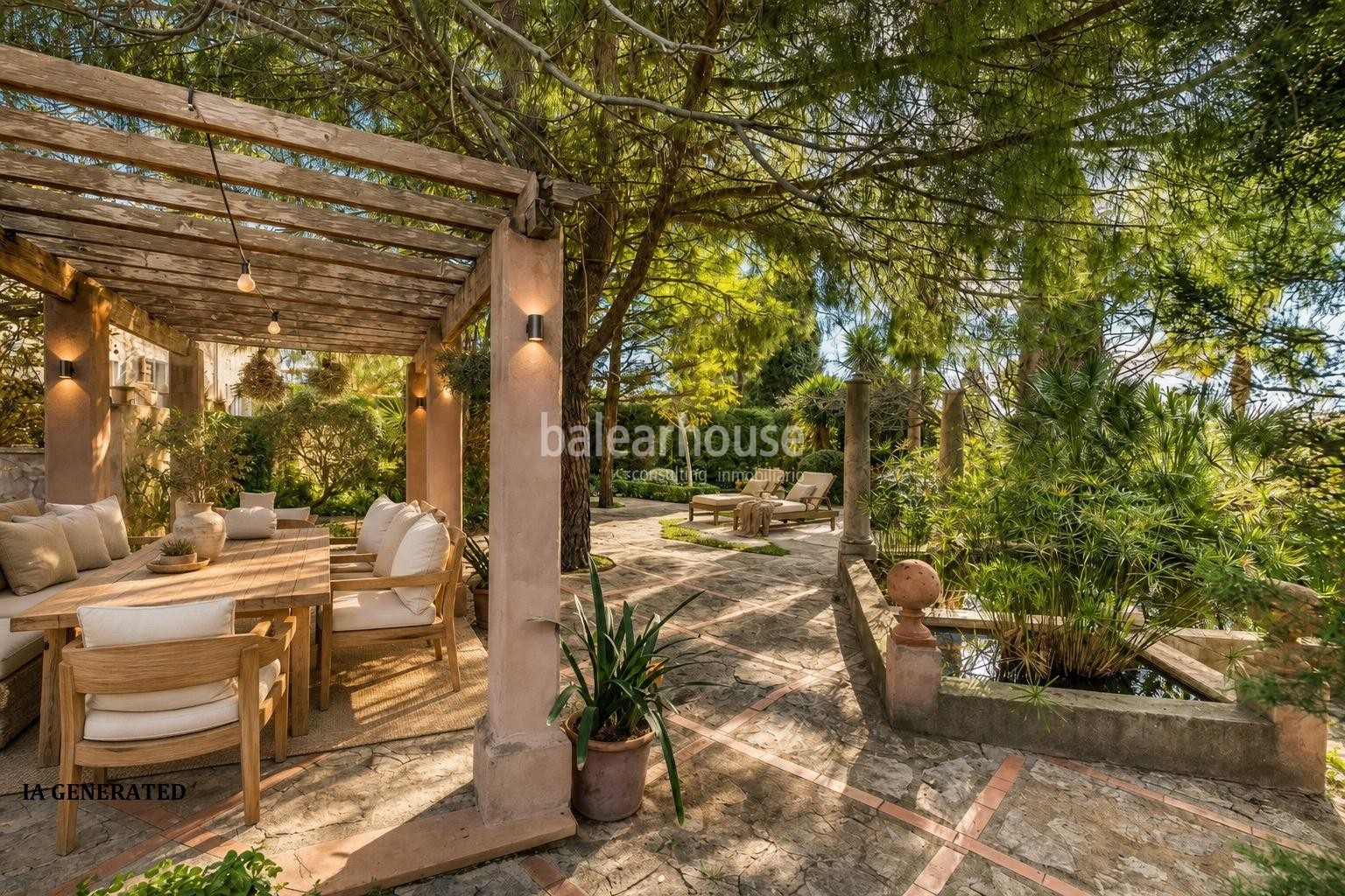 Tradición, modernidad y naturaleza en esta gran finca a escasa distancia del centro de Palma.